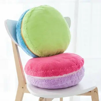 Простая подушка-макарон в скандинавском стиле, подушка в форме макарона, плюшевая подушка для ворса, круглая подушка для торта, украшение для домашней вечеринки на диване