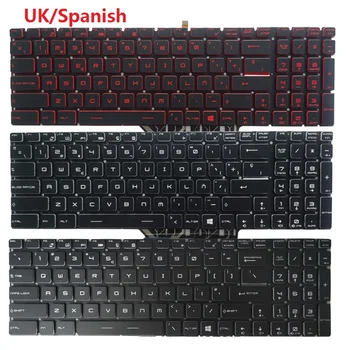 Британская испанская клавиатура для ноутбука MSI GP63 8RE/8RF MS-16P3 MS-16P5 MS-16K4 MS-16K3 MS-16K2 MS-16J1 MS-16J2 MS-179B MS-17A1 MS-17C1