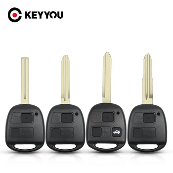 KEYYOU 100X Замена 3 Кнопки дистанционного ключа автомобиля для TOYOTA 43 Cruiser Camry Брелок для ключей Чехол для автомобиля-стайлинг Режиссерское лезвие