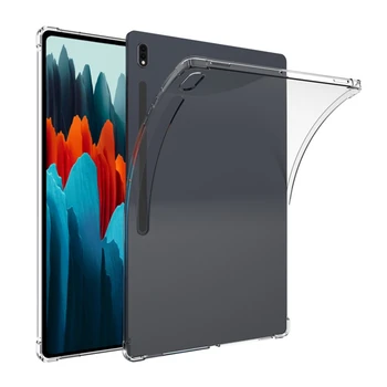 Чехол для планшета Galaxy Tab S8/S8 Plus/S8 Ultra 2022, Силиконовая мягкая оболочка, подушка безопасности, Прозрачная защитная крышка