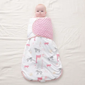 Детский противоударный спальный мешок из чистого хлопка для новорожденных, предназначенный для пеленания новорожденных осенью и зимой