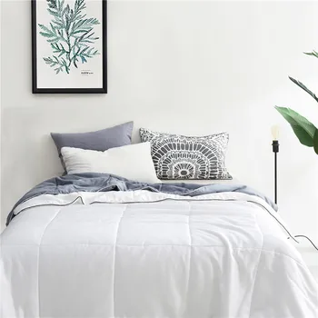 60S Tencel Чистый Цвет Тонкое Стеганое одеяло edredon стеганое одеяло couette 220x240cm белое для летнего дома
