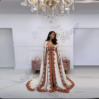 Элегантное мусульманское вечернее платье С аппликацией из бисера, арабское платье для выпускного вечера знаменитостей, вечерние халаты на заказ