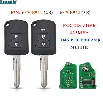 Ecusells 2/3 Кнопки дистанционного Ключа 433 МГц ID46 PCF7961 Чип для Mitsubishi Lancer Mirage Outlander ASX FCC: J166E 6370B943/6370941