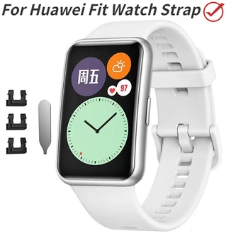 Силиконовый ремешок для Huawei Watch Fit Новый ремень Оригинальный смарт-браслет Сменный браслет для Huawei Fit Watch ремешок Correa