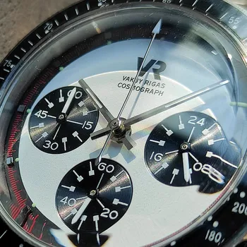 7750 Хронограф Старинные комбинированные часы Panda Мужские кварцевые наручные часы Vk63 Dome Len Водонепроницаемые Бесплатная доставка