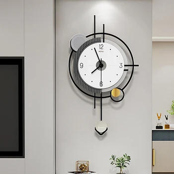 Современный дизайн настенных часов, Большая гостиная, минималистичные настенные часы, необычные электронные часы Orologio Da Parete, игровое украшение