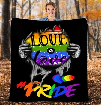 Гордость ЛГБТ, любовь-это любовь, мягкое высококачественное одеяло из фланелевой ткани