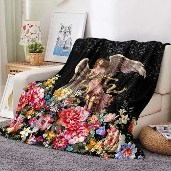 Детское Одеяло, мягкое фланелевое Плюшевое Подарочное одеяло, Ретро Картина маслом 