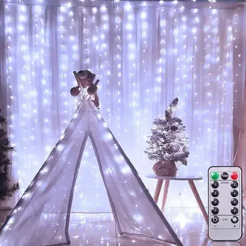 Рождественские праздничные светодиодные декоративные фонари, сказочные огни, гирлянда для дома на открытом воздухе для свадьбы/вечеринки/украшения штор/сада