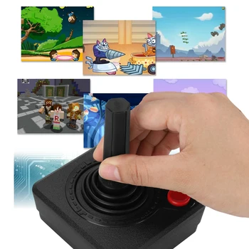 Ретро Классический Аркадный Джойстик 3D Аналоговый Операционный Джойстик Контроллер Геймпад для Управления Видеоиграми для системы 2600Console Черный