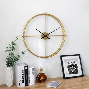 16 дюймов 40 см гостиная спальня креативные декоративные часы Nordic light роскошные металлические железные часы