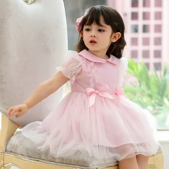 Испанские платья для детей и девочек Летнее газовое платье Принцессы из пряжи для малышей