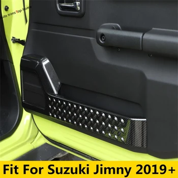 Отделка Внутренней дверной панели автомобиля из АБС-пластика Для Suzuki Jimny 2019-2023, Аксессуары для интерьера из АБС-пластика Красного /матового / Углеродного волокна