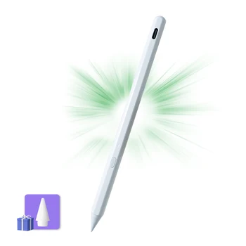 Стилус для iPad (2018-2022), Карандаш для iPad с функцией отклонения ладони и определения наклона, Активный цифровой карандаш для iPad
