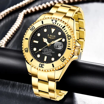 Мужские Кварцевые часы LIGE, Лидирующий бренд, военные наручные часы, Мужские Деловые мужские часы из нержавеющей Стали, водонепроницаемые Relogio Masculino + КОРОБКА