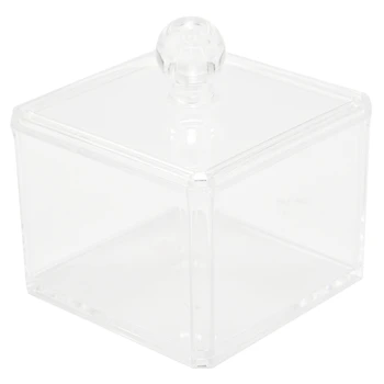 3-кратный диспенсер для хранения ватных тампонов, прозрачный держатель для ватных тампонов, коробка для хранения ватных палочек, коробка для хранения косметики с крышкой