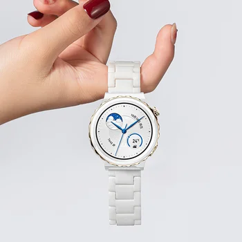 Белый женский ремешок для часов Huawei Watch 2 Classic GT 2 3 42 мм GT 3 Pro керамический 43 мм 20 мм керамический ремешок для часов