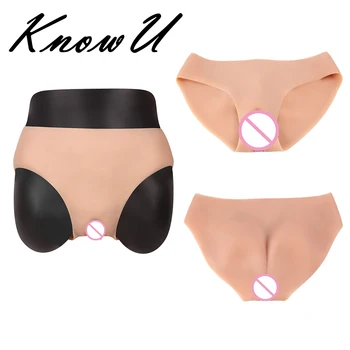 KnowU, полностью силиконовое нижнее белье, трусы-брюки, реалистичные трансвеститные треугольные трусы для трансгендеров