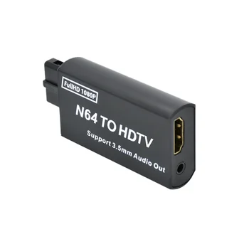 Конвертер, совместимый с игровой консолью N64 в HDMI, подключаемый и воспроизводимый для SNES/NGC/SFC HDTV-адаптера с аудиовыходом 3,5 мм
