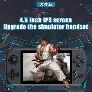 X45 4,5-дюймовый IPS экран 854*480 Портативная игровая консоль ATM7051 Четырехъядерный A9 Детские подарки Поддержка мультиплеера PS1