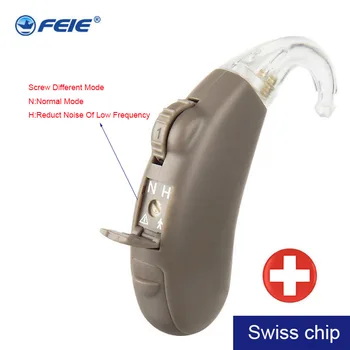Мощный слуховой аппарат с ушным крючком, усилитель звука, портативный слуховой аппарат со швейцарским чипом, усилитель регулируемой громкости