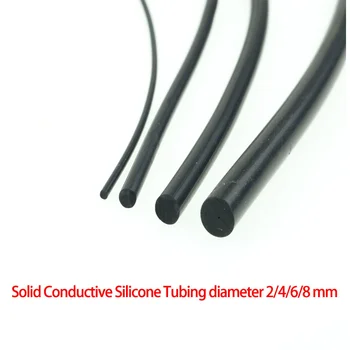 Твердый Токопроводящий Шнур из силиконовой резины TENS/ESTIM/ E-STIM Machine диаметром 2/4/6/8 мм