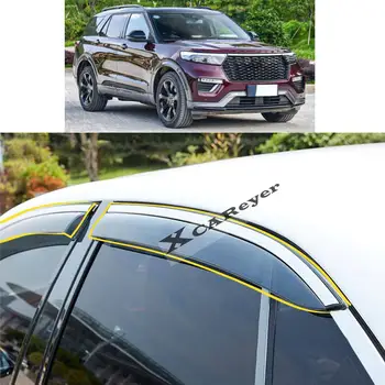 Для Ford Explorer 2020 2021 2022 Наклейка для укладки кузова Автомобиля Пластиковое Оконное Стекло Ветровой Козырек Защита от дождя/Солнца Вентиляционные детали