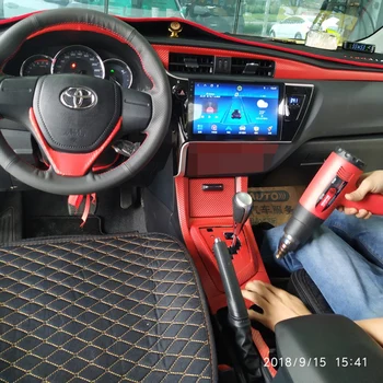 Автомобильный стайлинг 3D 5D из углеродного волокна, Центральная консоль для салона автомобиля, изменение цвета, Литье, наклейки Для Toyota Corolla 2014-2018
