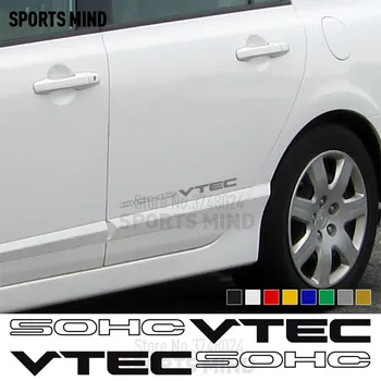 1 Пара Виниловых Наклеек SOHC VTEC, Отличительные Знаки Для Автомобилей, Автомобильный Стайлинг Для Honda Civic Si Accord, Аксессуары JDM Typer