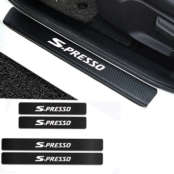 Для Suzuki Spresso Накладка на порог автомобиля, накладка на порог автомобиля, Карбоновое волокно, искусственная кожа, Автомобильный стайлинг