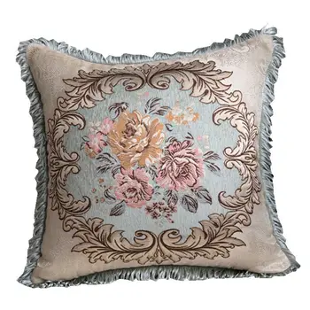Роскошный диван в Европейском Стиле, декоративные подушки, Винтажный Домашний декор, Чехол для подушки с цветочной вышивкой