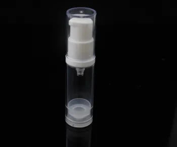 500 шт./лот, 5 мл, прозрачная бутылка для многоразового использования с безвоздушным вакуумным насосом
