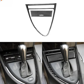 Для BMW 6 серии E63 E64 2004-2010, черные наклейки из углеродного волокна, Коробка для хранения рамы Автоматической коробки передач, Аксессуары для интерьера автомобиля