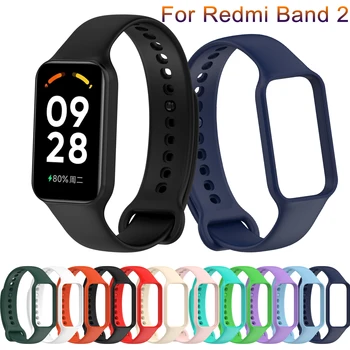 Силиконовый ремешок для спортивных часов Redmi Band 2, браслет, ремешок для Xiaomi Redmi Band2, аксессуары для смарт-часов