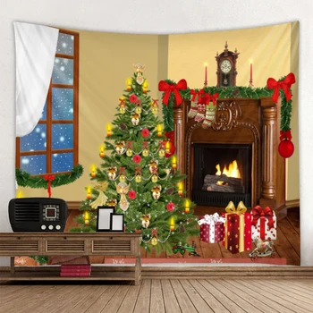 Рождественский гобелен рождественский чулок фон принт гобелен рождественский домашний декор большое одеяло рождественское украшение