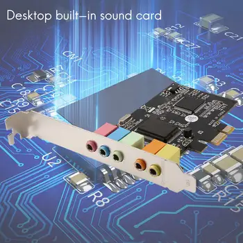 Звуковая карта PCIe PCI-E X1 CMI8738 Чип 32/64 Бит Звуковая карта Стерео 5.1-Канальная Настольная Встроенная Звуковая карта для ПК