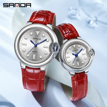 Женские и мужские часы SANDA для пар, Роскошные оригинальные водонепроницаемые модные кварцевые наручные часы, наборы часов для него и Растраты