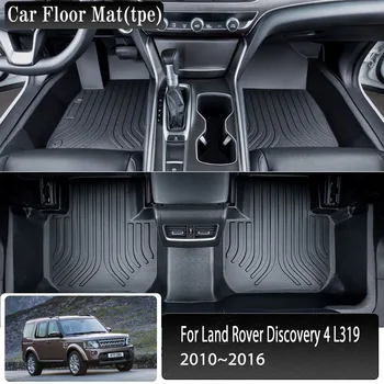 Автомобильный Коврик Из ТПЭ Для Land Rover Discovery 4 L319 LR4 2010 ~ 2016 Роскошные Кожаные Водонепроницаемые Накладки Для Ног LHD Ковры Автоаксессуары