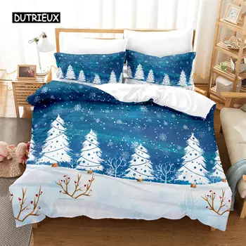 Комплект постельного белья в виде рождественской елки, набор пододеяльников, 3d постельное белье с цифровой печатью, комплект постельного белья размера 