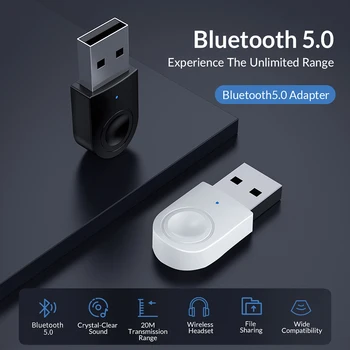 USB Bluetooth Dongle Адаптер 5.0 Аудиоприемник Передатчик Компьютерный ключ Ноутбук USB Bluetooth 5.0 для динамика ПК