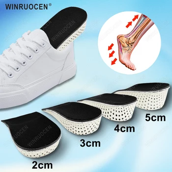 WINRUOCEN Стельки, увеличивающие половину высоты обуви на 2-5 см, вставка для каблука, спортивная подушка для подъема пятки, стельки для невидимой подкладки унисекс