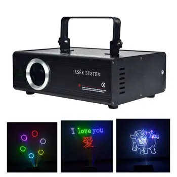 Программа редактирования SD-карты 500 МВт Полноцветный RGB-луч, Анимационный сканирующий проектор, Лазерные лампы для бара, дискотеки, DJ, вечеринки, шоу, сценического освещения