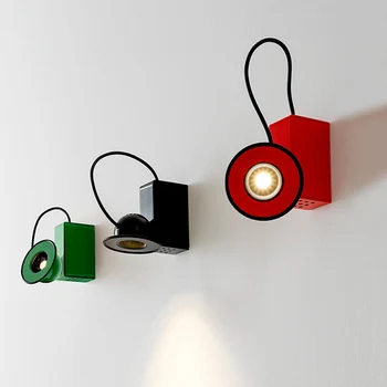 Итальянская Дизайнерская Настольная Лампа Minibox в стиле Ретро для Спальни, Рабочего Кабинета, Чтения, Гостиной, Эстетического Декора Комнаты, Настенного Осветительного Прибора