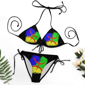 Сексуальные женские бикини с берберским Флагом, Бикини с Флагом Амазиги, Креативные пляжные купальники высшего качества Geek