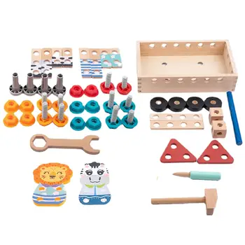Инструмент Для Притворной игры, Детский набор инструментов, Набор Деревянных инструментов, Строительная игрушка 