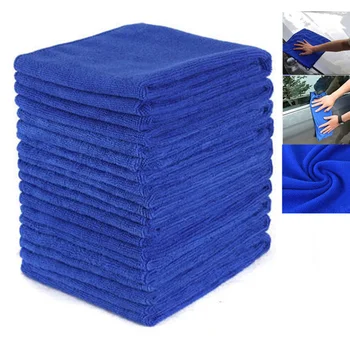 50 шт. Чистая ткань из Микрофибры 30 * 30 см, Водопоглощающая чистая ткань, Высококачественные Синие полотенца Для автомобиля, Аксессуары для домашней уборки