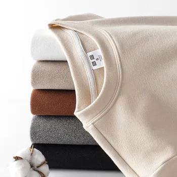 Высококачественная осенне-зимняя мужская теплая термо-футболка с длинным рукавом Casua Velvet Thick Plus, плотная футболка