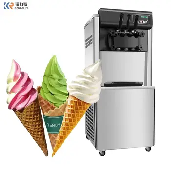 Производители Мороженого с 3 Вкусами Creme Gelato Итальянское Оборудование Для Производства Мороженого Автоматическая Коммерческая Машина Для Мягкой Подачи Мороженого