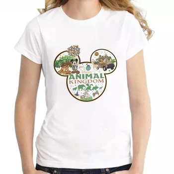 Подходящая одежда для мамы и девочки из Диснеевского царства животных с принтом Отряда Микки, эстетичные женские футболки, модная футболка для отпуска